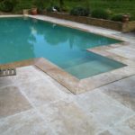 Margelle Chocolat 61x33x3cm Bord Arrondi Piscine