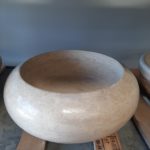 Vasque Ronde Plein Travertin Beige