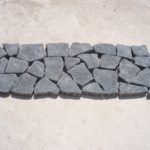 Frise de galet gris plat - 10x30cm