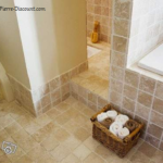 10x10x1cm -Travertin  vieilli choix commercial- Mixte beige