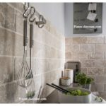 10x20x1cm - Travertin  vieilli1er choix - Mixte Beige