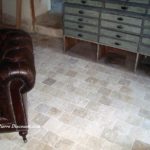 15x15x1cm -Travertin  vieilli 1er choix - Mixte Beige