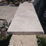 Margelle travertin 1er choix mixte beige double bullnose 61x33x3cm