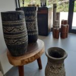 vase ou pot en coeur de palmier