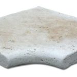 Margelle angle rentrant- 45x45x3cm- Travertin mixte beige - 1er choix