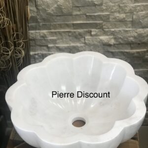 vasque en marbre blanc