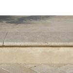 Margelle 33x100x3cm -1 bord rond- Travertin Vieilli 1er choix - classic beige