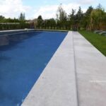 Margelle 33x120x3cm - bord rond - Travertin Vieilli 1er choix - classic beige