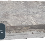 Margelle travertin silver bord droit 100x33x3cm Pierre discount