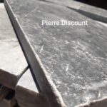 Margelle 40.6X61x3cm - bord droit -Pierre Bleue Vieilli 1er choix