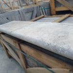 Margelle travertin silver 1er choix 61x33x5cm bullnose Pierre Discount