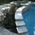 Margelle sur mesure en travertin silver