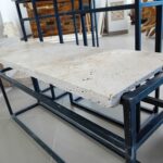 Margelle travertin décaissé 100x33x3/1.2cm Mixte beige 1er choix