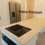 Plan de travail en pierre de Mareuil beige. (Marbre) 2cm – Image 4